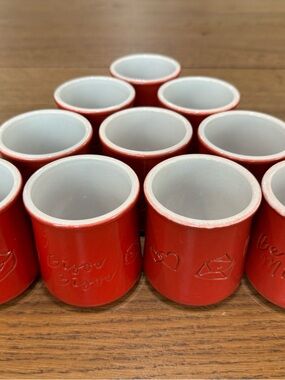 Set of 10 La Fermiere Limited Edition Yogurt Pots – Rare Valentine Edition